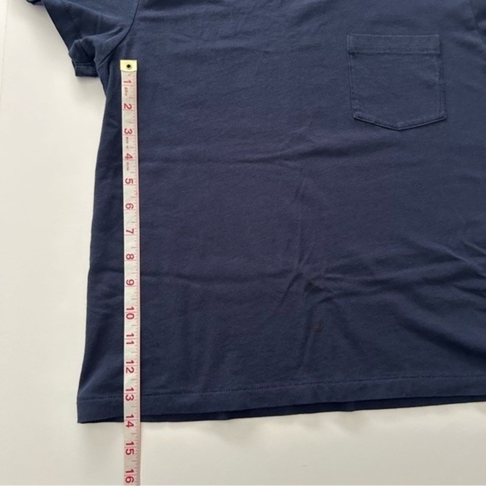 J.Crew Knit Goods Cotton Basic Short Sleeve Navy Blue Cotton T-Shirt Size Medium - Picture 6 of 8